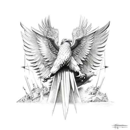 Eagle In Battle Standard