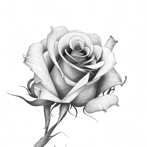 Rose With Vines That Have Lilies Entertained In