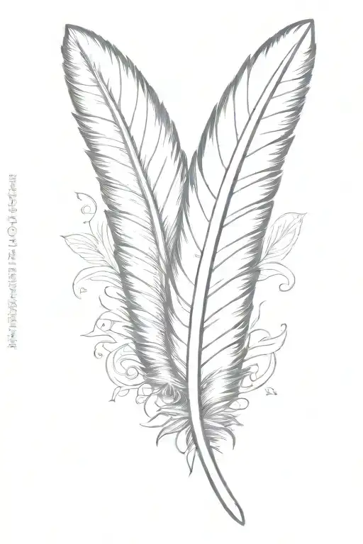 Indian Feather With The Word Strength The Word Courage And The Word Wisdom