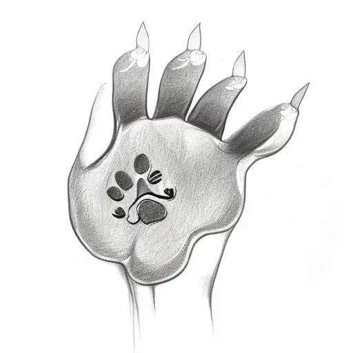 Family Names Flowers Dog Paw Prints
