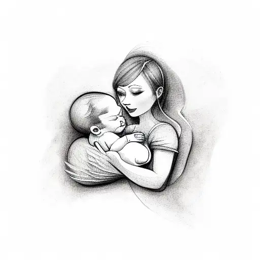 Wings Holding A New Born Baby