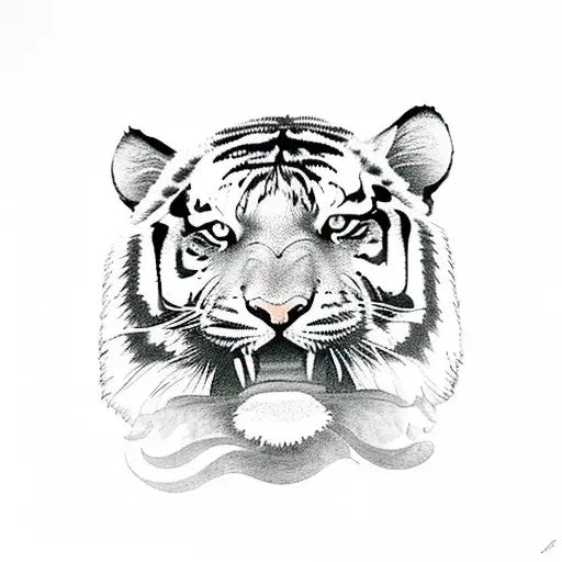 Tiger And Tender Flowers