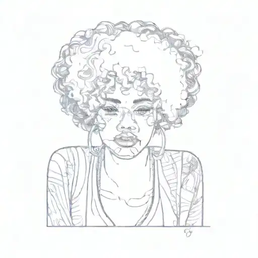 A Black Woman With Curly Hair