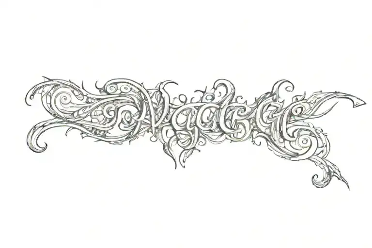 A Tattoo Of The Word Vag