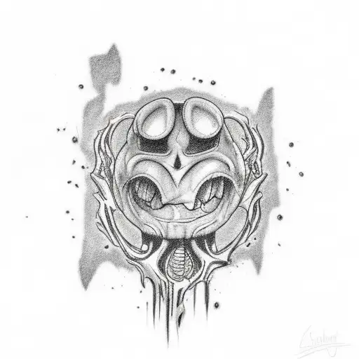 Combine Elements From Scream Movie And How I Met Your Mother Into A Unique Tattoo Design