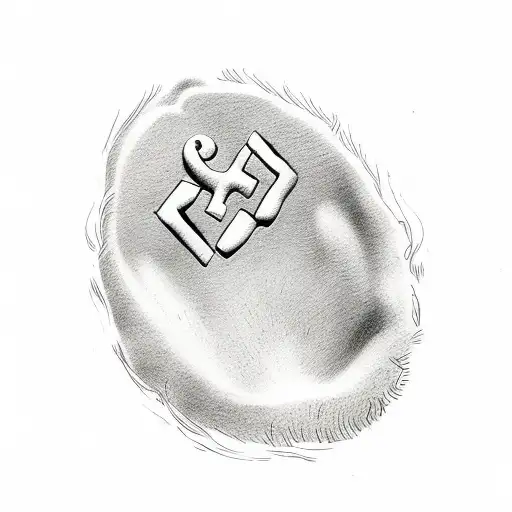 Dog Footprint With Initials