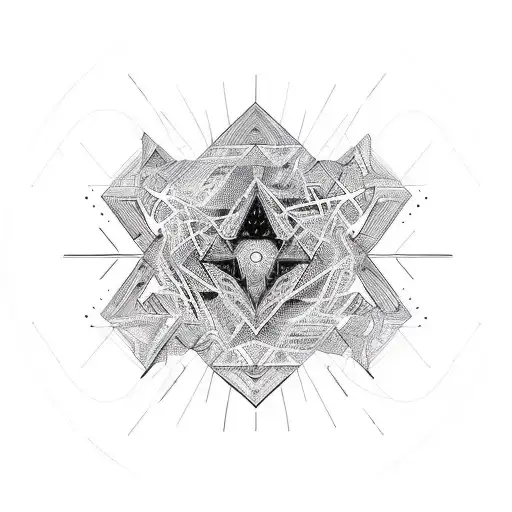 A Nature-inspired Geometric Pattern Incorporating Elements Of Techno Music