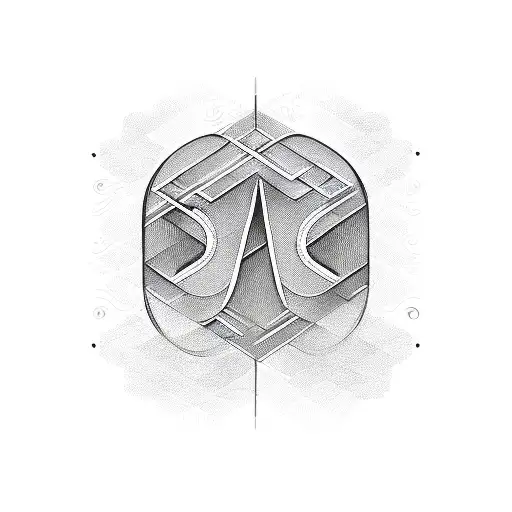 Fine Line Monogram With S And F