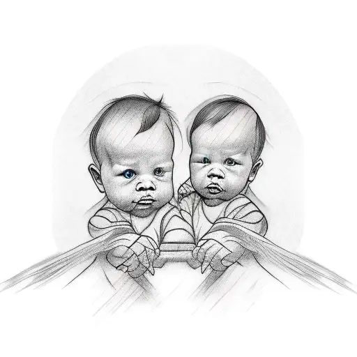 Memorial Tattoo For Twin Boys