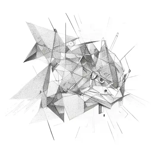 Abstract Simple Geometric Lines