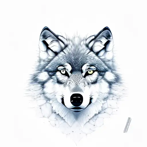 Wolf Face With Some Background
