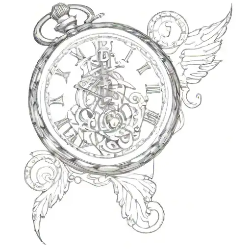 Music Notes Arounf Pocket Watch