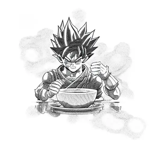 Son Goku Eating Ramen