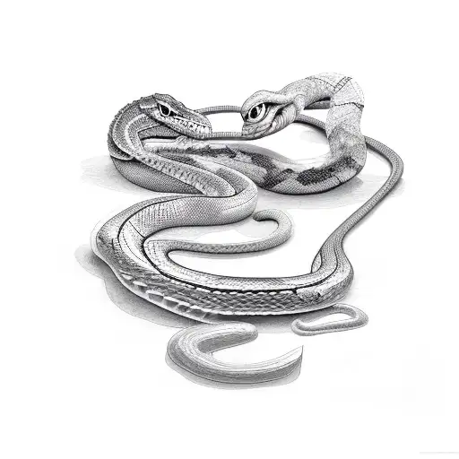 Snake Wrapped Around Calf