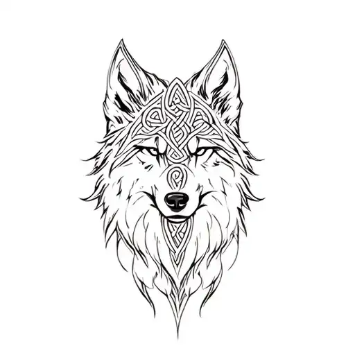 Celtic Wolf Symbol