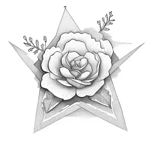 Mountains With Flowers And Faith Cross