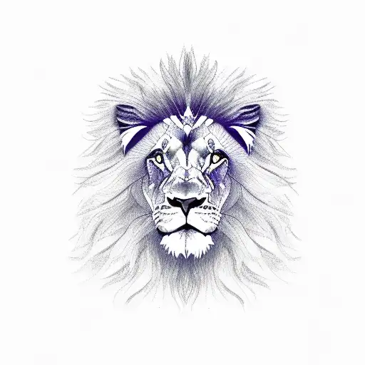 Lion Purple Ribbon