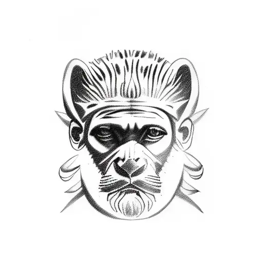 Socrates Tattoo With Jaguar And Monkey On Chest