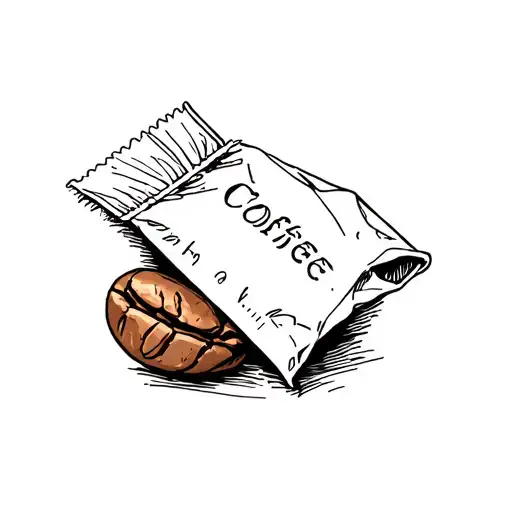 A Coffee Bean Hugging A Tea Bag