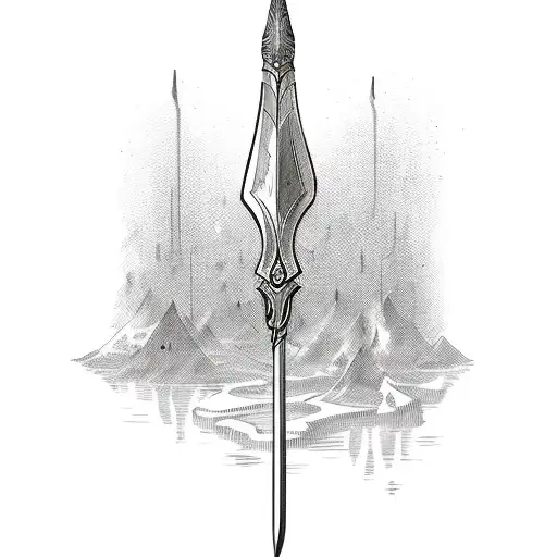 Primal Cartoon Style Spear