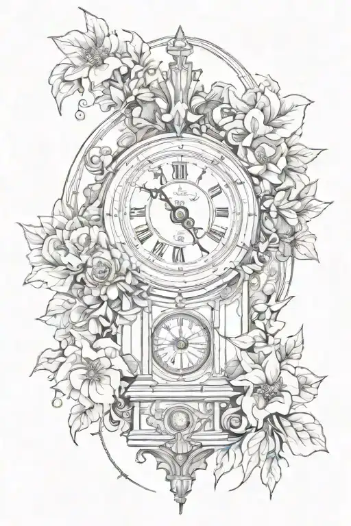 Astronomical Clock With A Flower