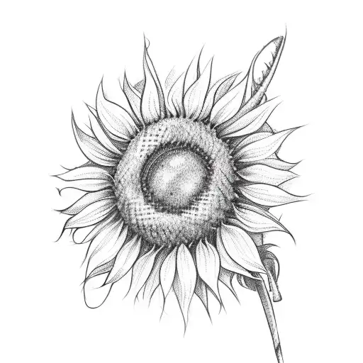 Barbed Wire Cross With Sunflower