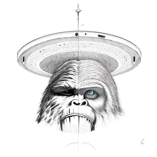 Bigfoot In A Flying Saucer