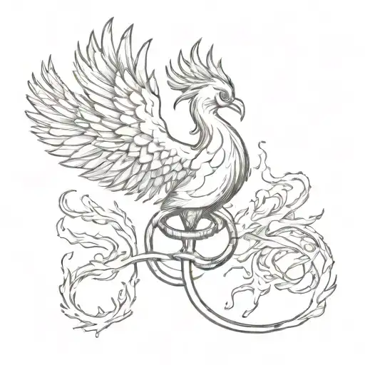 A Stethoscope Forming A Flying Phoenix Rising From The Ashes