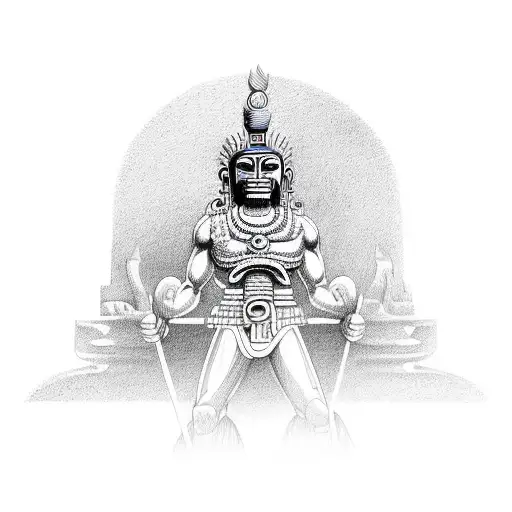 Franky Doing Super Pose In Mayan Artstyle