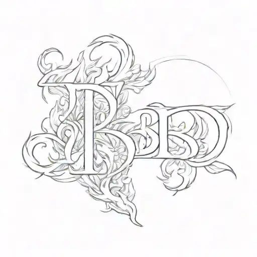 Letters That Says Kb With Fire On The Side