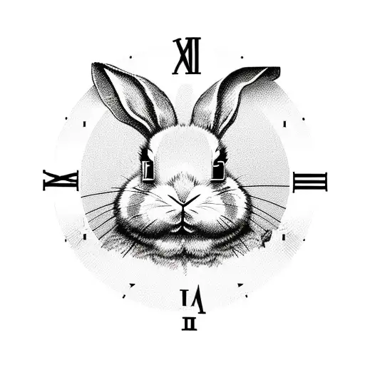 Cute Bunny Made Out Of Clock Pieces