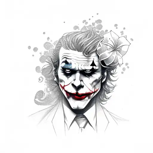 Joker Wearing Luis Vuiton And Holding A Flower