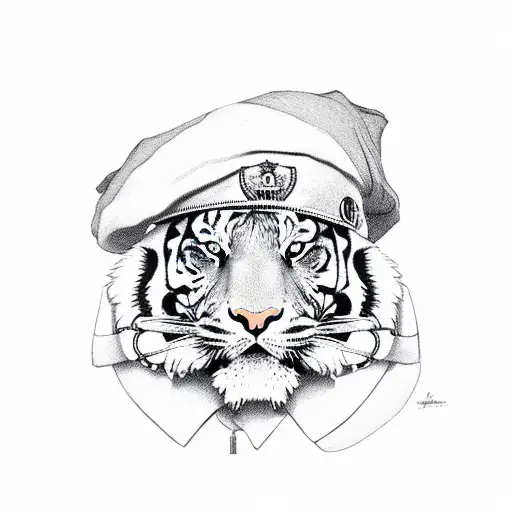 Tiger In French Beret