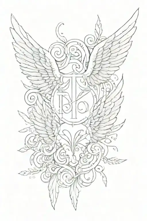 Wings With Roman Numerals Representing Important Dates