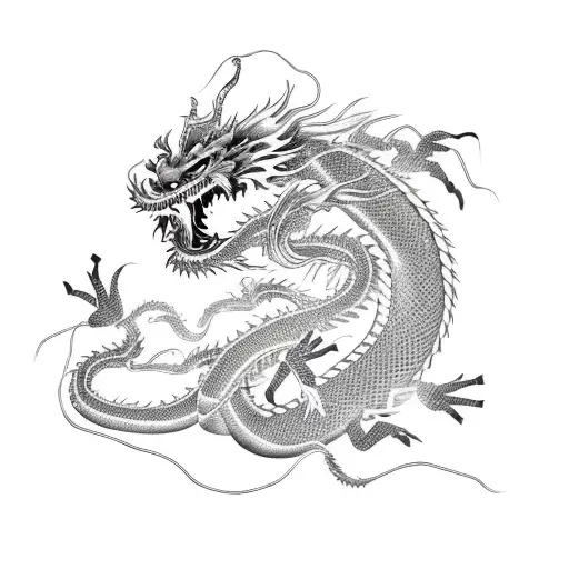 Chinese Dragon With Barbed Wire
