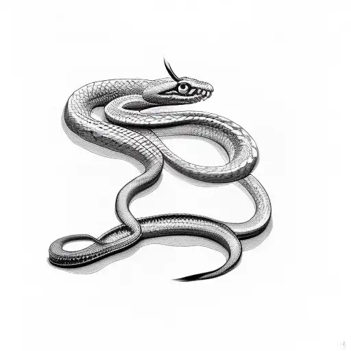 Snake Coiling Around Forearm