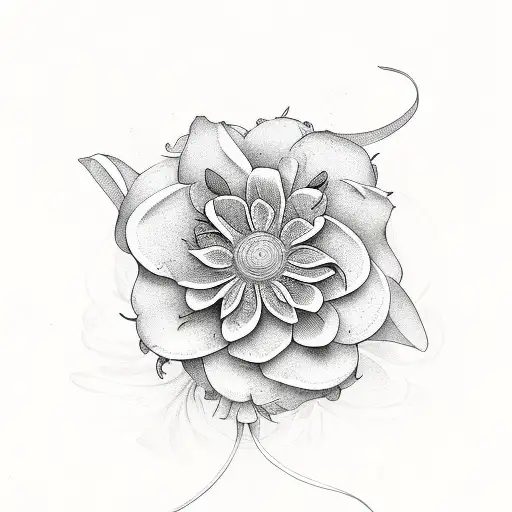 Flower With Word Joy Inside