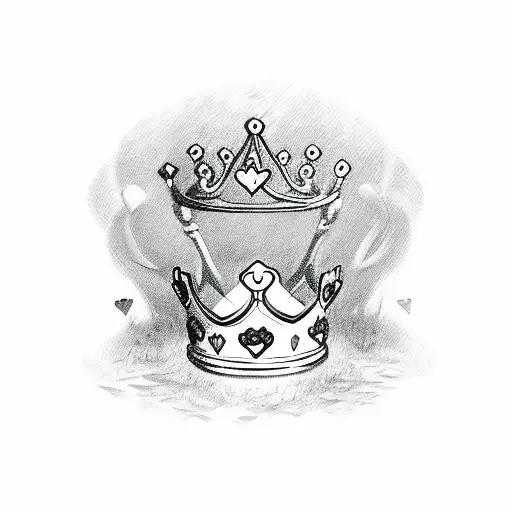 Letter H With A Crown Surrounded By Hearts And Roses