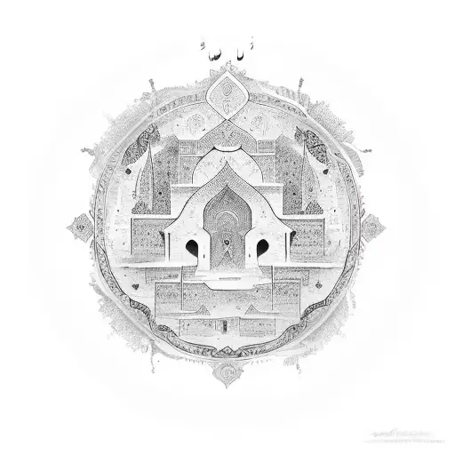 This Shall Too Pass In Persian Caligraphy With Traditioal Cultural Background