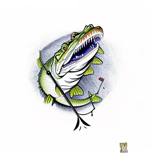 Fishing Rod With The Reel As The Florida Gators Logo Catching A Busch Light Beer