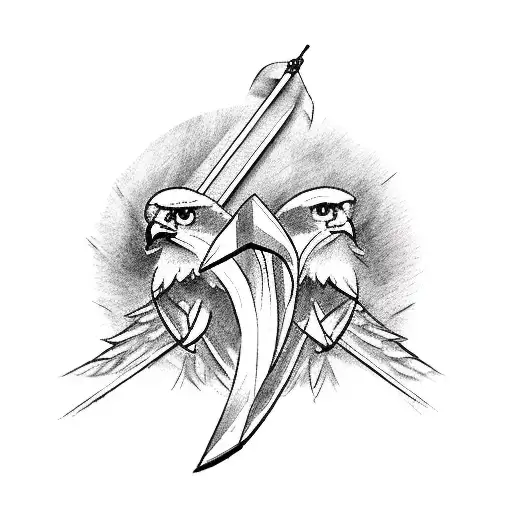 Eagle Shaped Bow And Arrow