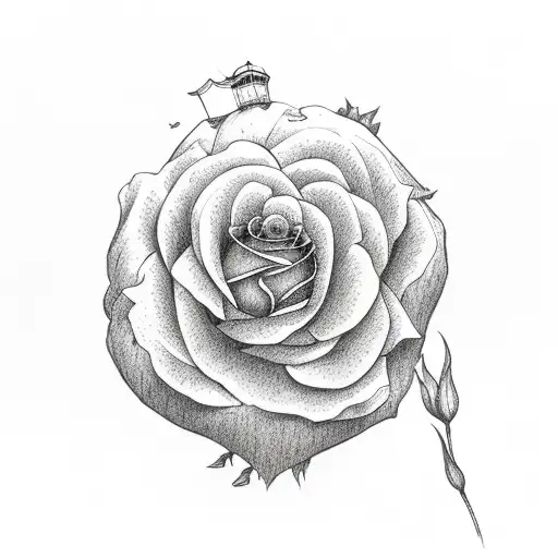 Airballon With Rose Inside