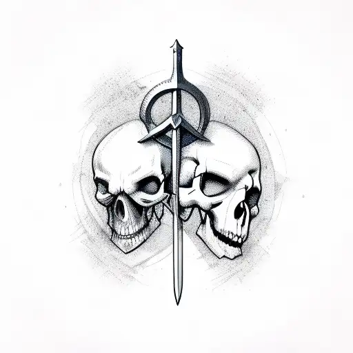 Sword Going Through Skull