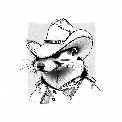 Ferret In A Cowboy Hat