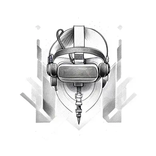 Create A Tattoo Design Inspired By The Concept Of Virtual Reality Gaming