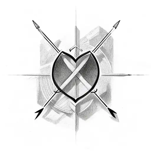 Arrow With Names Through The Heart