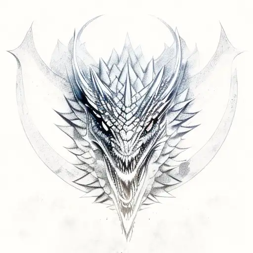 Game Of Thrones Dragon Face With Galaxy Elements