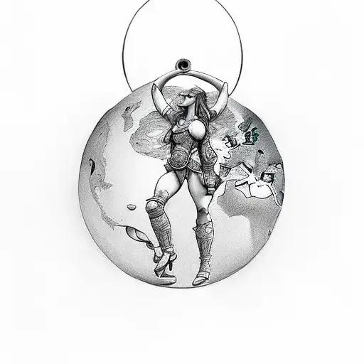 Atlas As A Women Who Carries The World