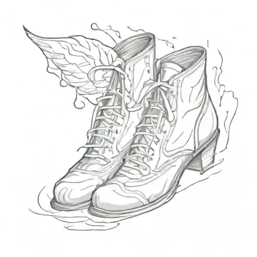 Melting Tattoo Mary Janes