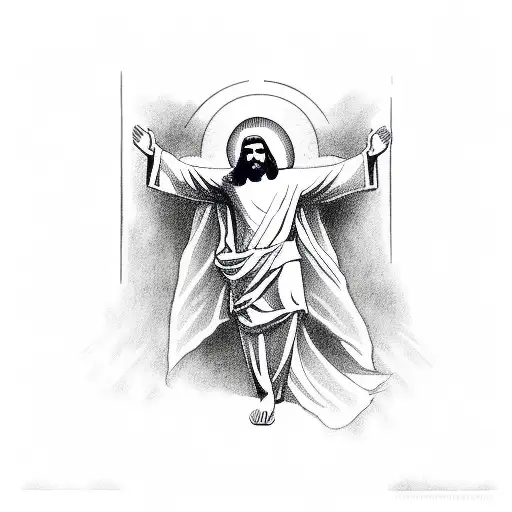 Jesus With Crosses And Doves